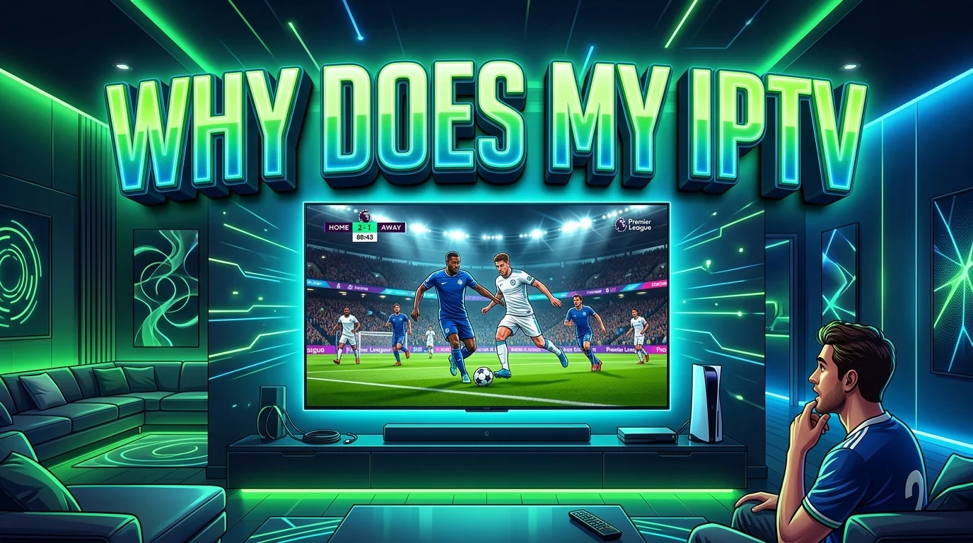 Why does my IPTV freeze during football?