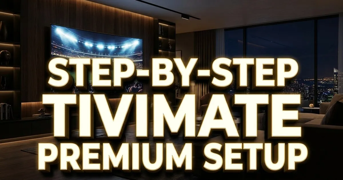 Step By Step Tivimate Premium Setup Guide